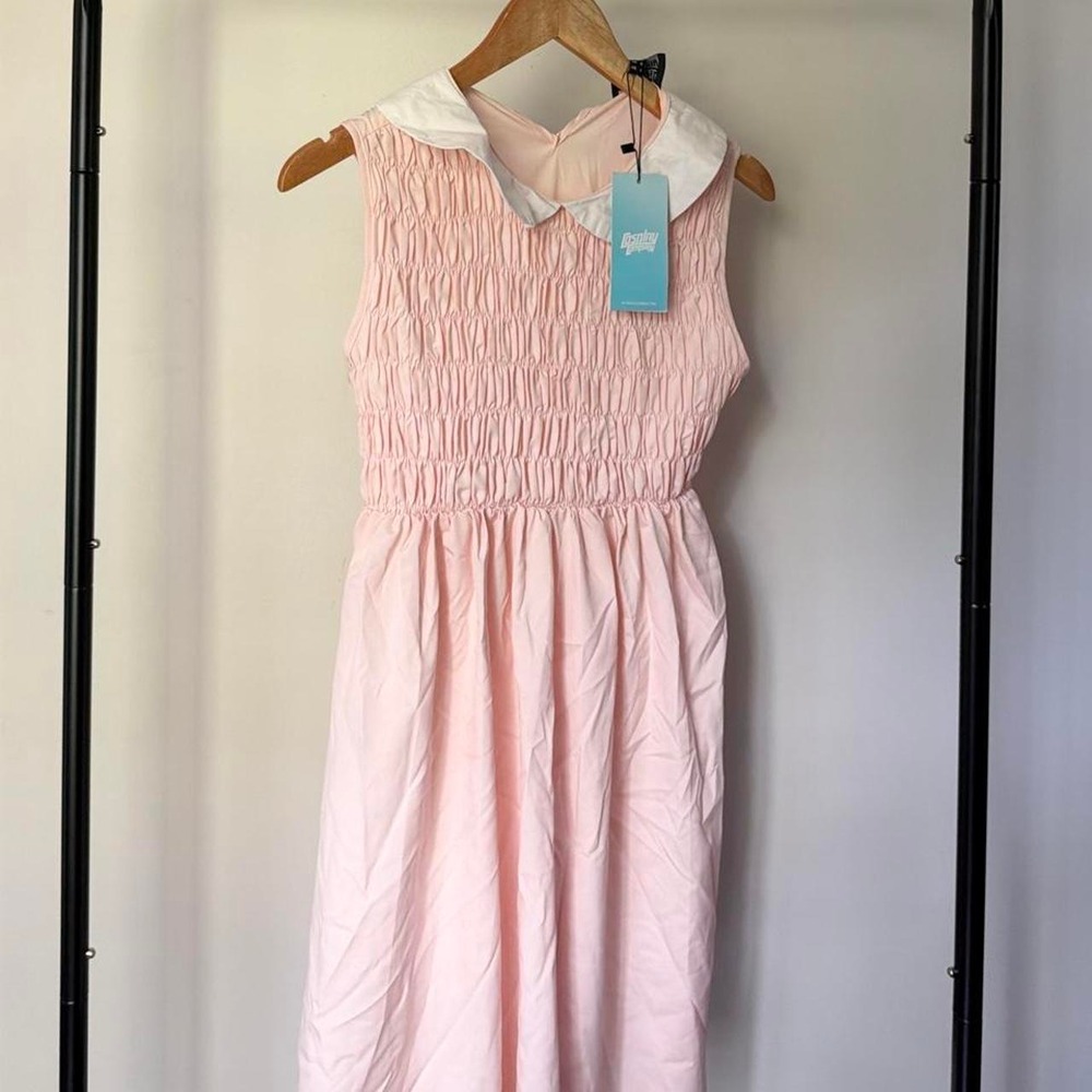 Pink Smocked Collared Dress NWT - Retro Halloween Costume